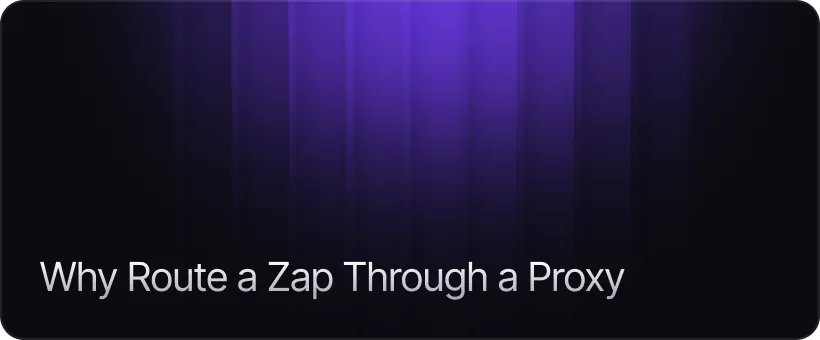 Why Route a Zap Through a Proxy