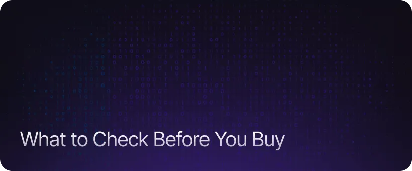 What to Check Before You Buy