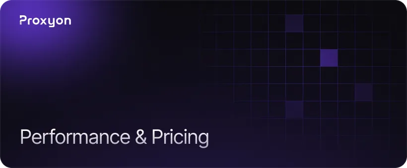 Performance and Pricing