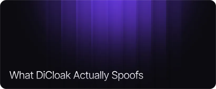 What DiCloak Actually Spoofs