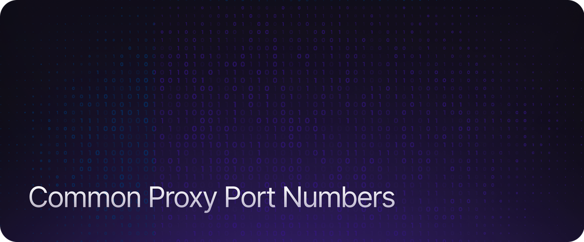 Common Proxy Port Numbers