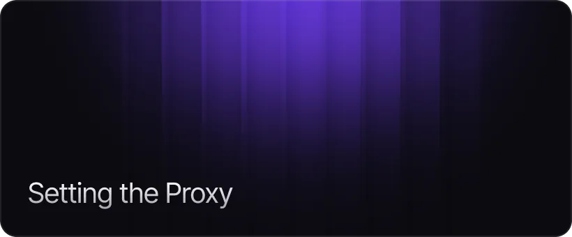 Set the Proxy