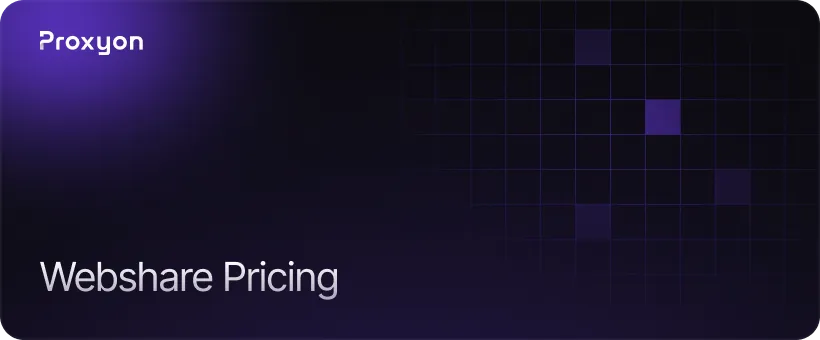 Webshare Proxy Plans and Pricing
